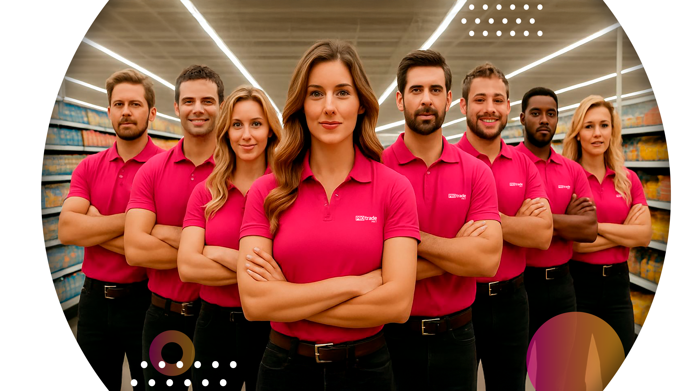 Equipe de promotores de vendas da Protrade em ação no PDV